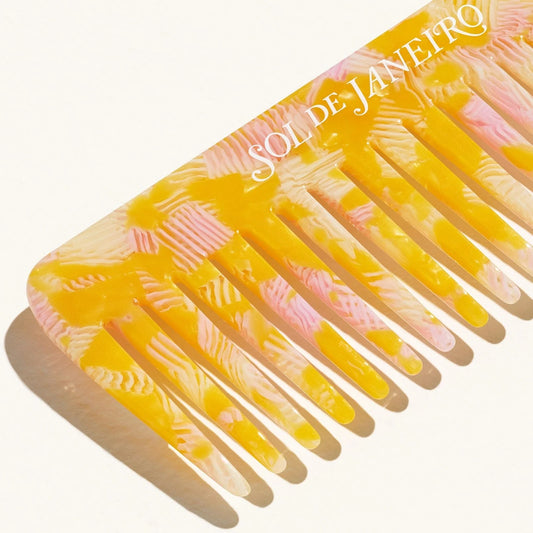 SOL Yellow Wide Tooth Comb - Limited Edition & Online Exclusive for Effortless Detangling