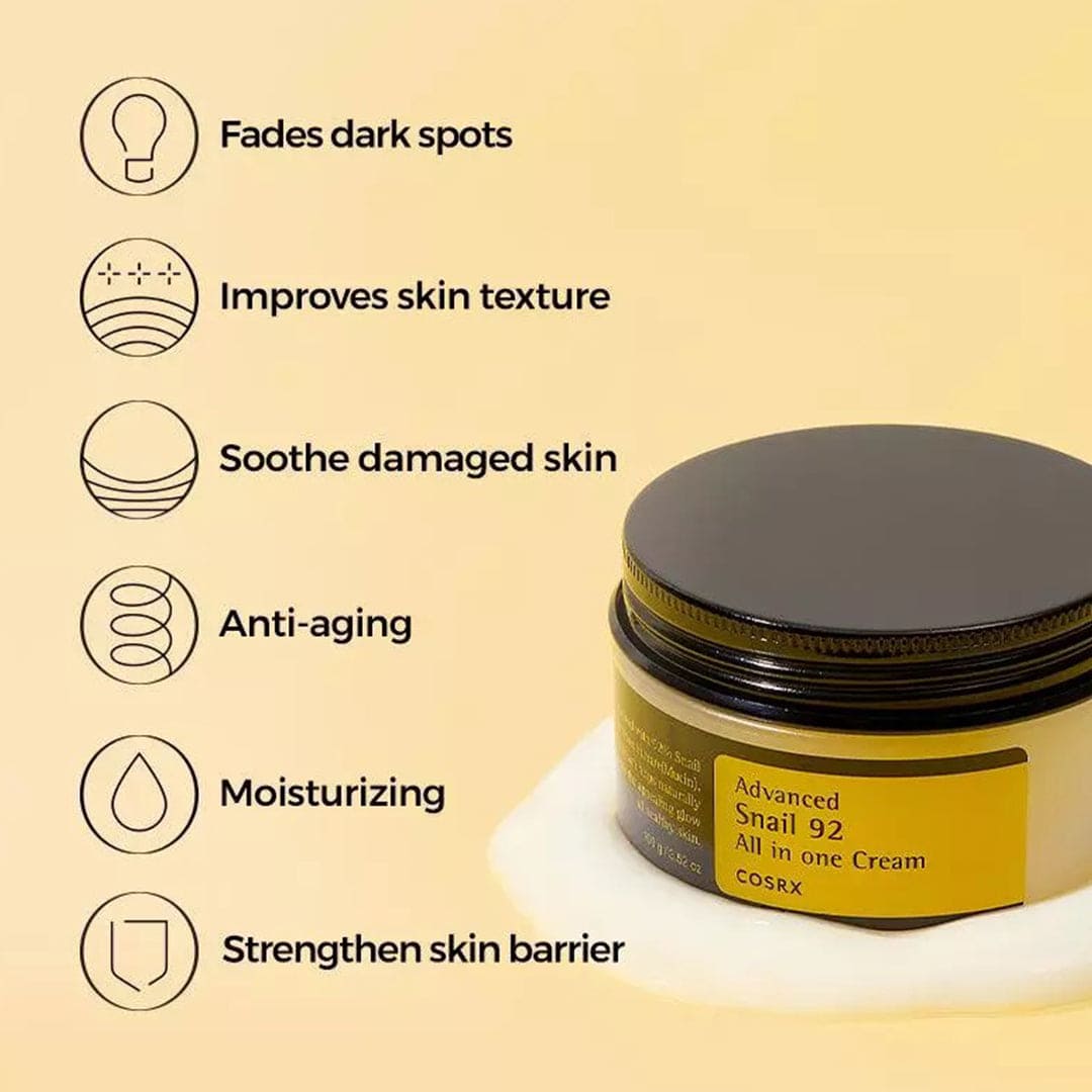 COSRX Advanced Snail 92 All In One Cream: Deeply Moisturizing & Rejuvenating Face Cream