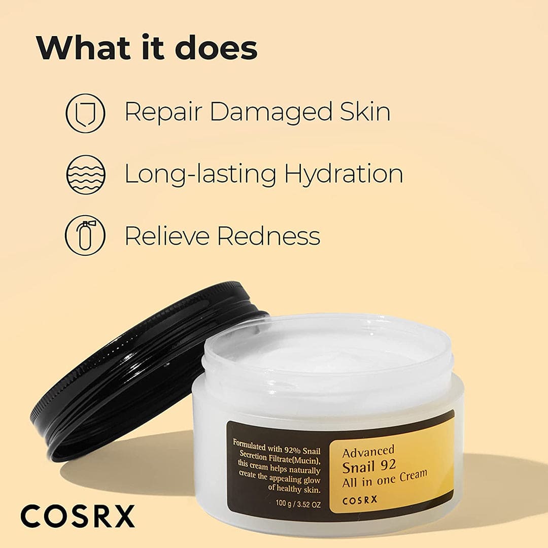 COSRX Advanced Snail 92 All In One Cream: Deeply Moisturizing & Rejuvenating Face Cream