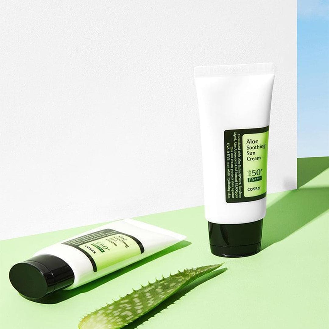 COSRX Aloe Soothing Sun Cream SPF50 PA+++ | Lightweight Daily Moisturizing Sunscreen with No White Cast
