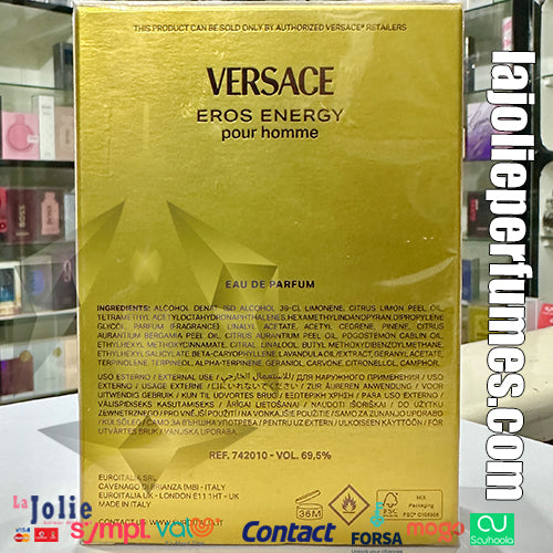 Versace Eros Energy for Men Eau de Toilette - 100ml | Captivating Citrus & Woody Fragrance